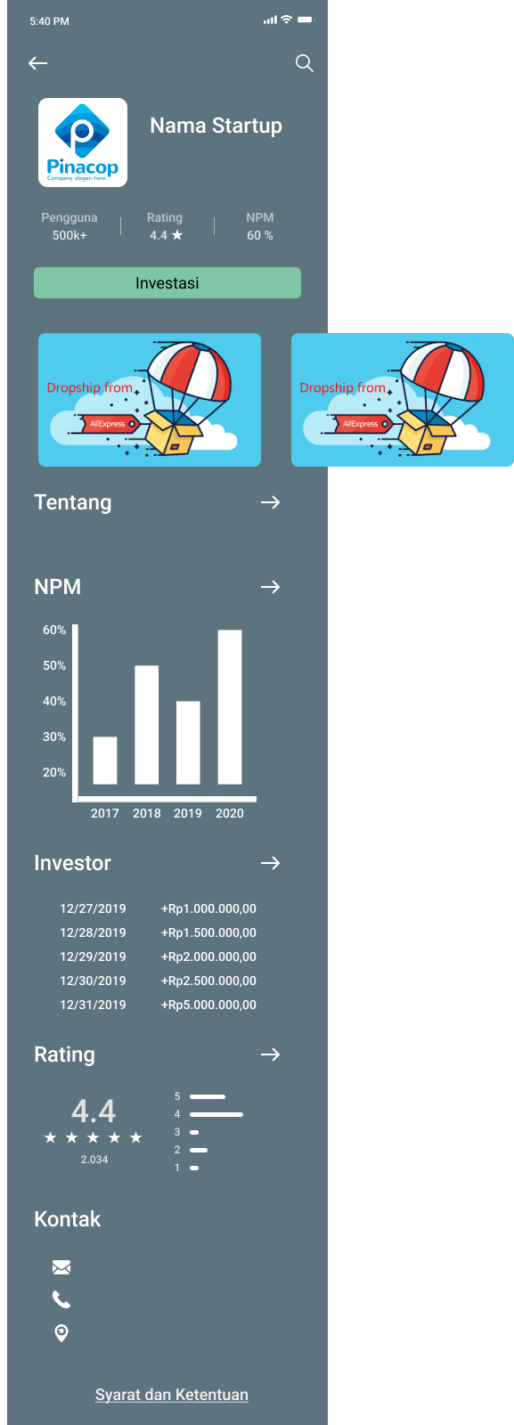 UI/UX Design StayUp