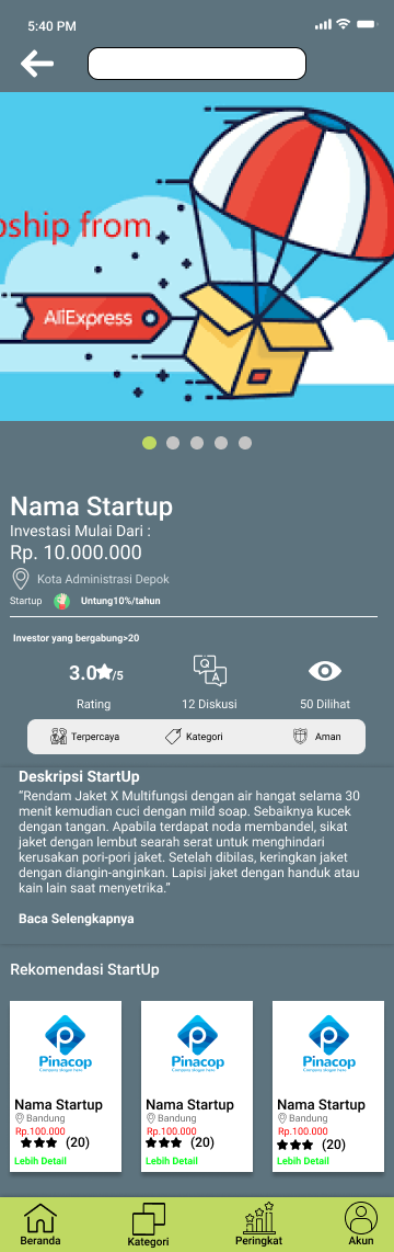 UI/UX Design StayUp