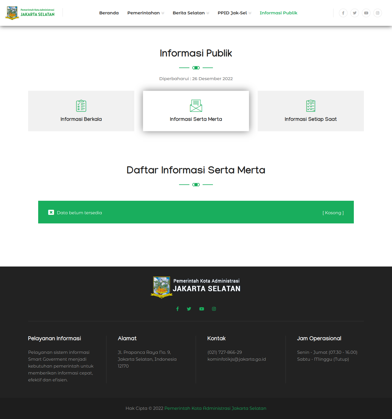 Situs Resmi Web Jakarta Selatan