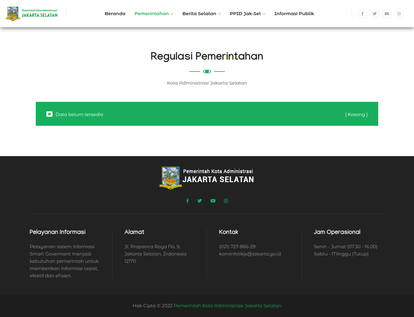 Situs Resmi Web Jakarta Selatan